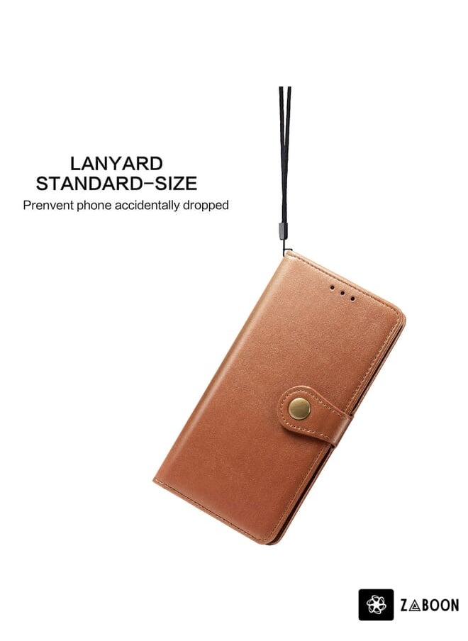 Protective Case Cover For OPPO F15 & A91 Retro Solid Color Leather Buckle  with Photo Frame & Card Slot & Wallet & Bracket Function