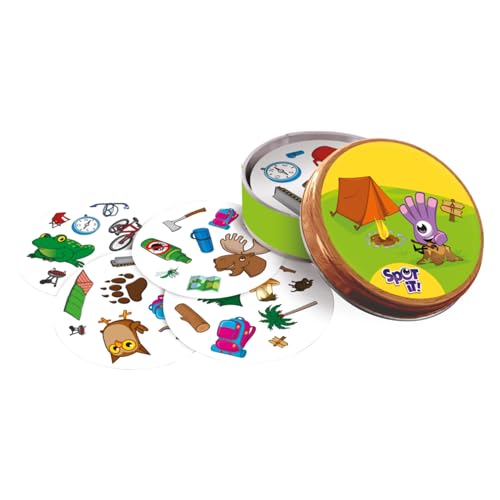 Asmodee Spot It! Camping Card Game (2024 Refresh) - Eco-Blister Edition, 5-in-1 Visual Perception Game for Quick Reflexes and Family Fun, Ages 6+, 2-8 Players, 10 Minute Playtime - Image 3