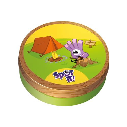 Asmodee Spot It! Camping Card Game (2024 Refresh) - Eco-Blister Edition, 5-in-1 Visual Perception Game for Quick Reflexes and Family Fun, Ages 6+, 2-8 Players, 10 Minute Playtime - Image 2