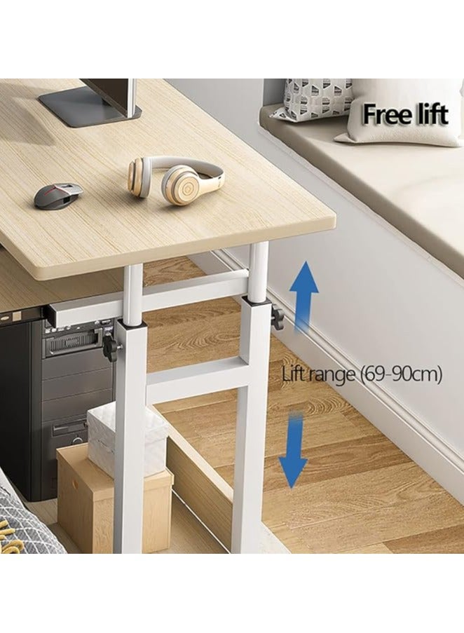 Green Tiger Mobile Bed Side Table, Laptop Table Standing Desk, Adjustable Computer Table Laptop Desk with Wheels, Rolling Computer Workstation Laptop Stand Table for Home Office (SC11B) - Image 4