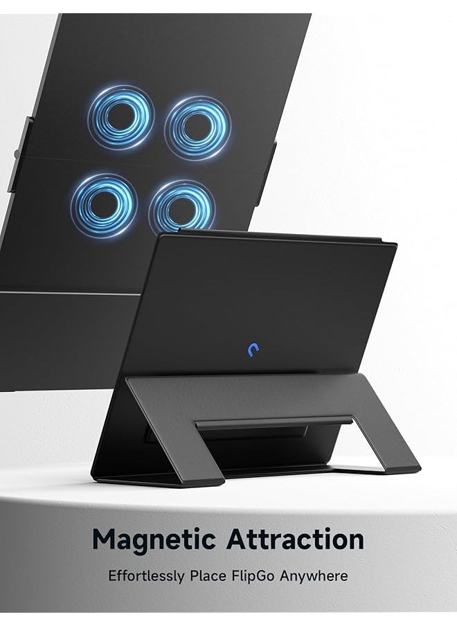 JSAUX Magnetic Leather Stand Flipgo 15.6 Inch Portable Monitor Dual Screen  - Image 3