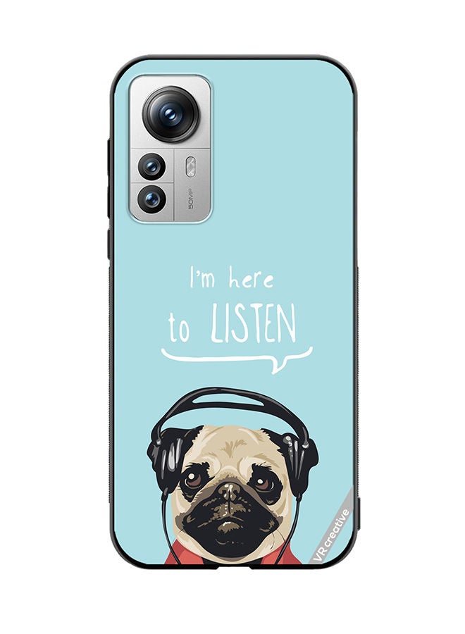 VR CREATIVE Protective Case Cover For Xiaomi 12 Pro Pug Life Design Multicolour - Image 1