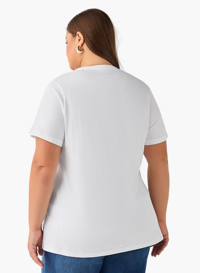  أولا بوبكن تي شيرت قطن بتطريز زهور من أولا بوبكن - Image 3