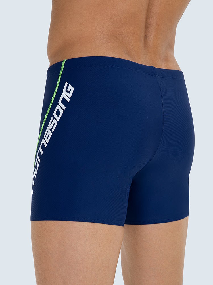 Momasong new swimming trunks plus size men''s boxer swimming trunks swimming cap professional swimming equipment suit hot spring - Image 5