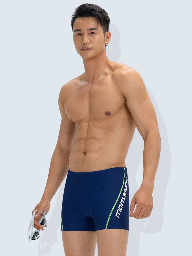 Momasong new swimming trunks plus size men''s boxer swimming trunks swimming cap professional swimming equipment suit hot spring - Image 2