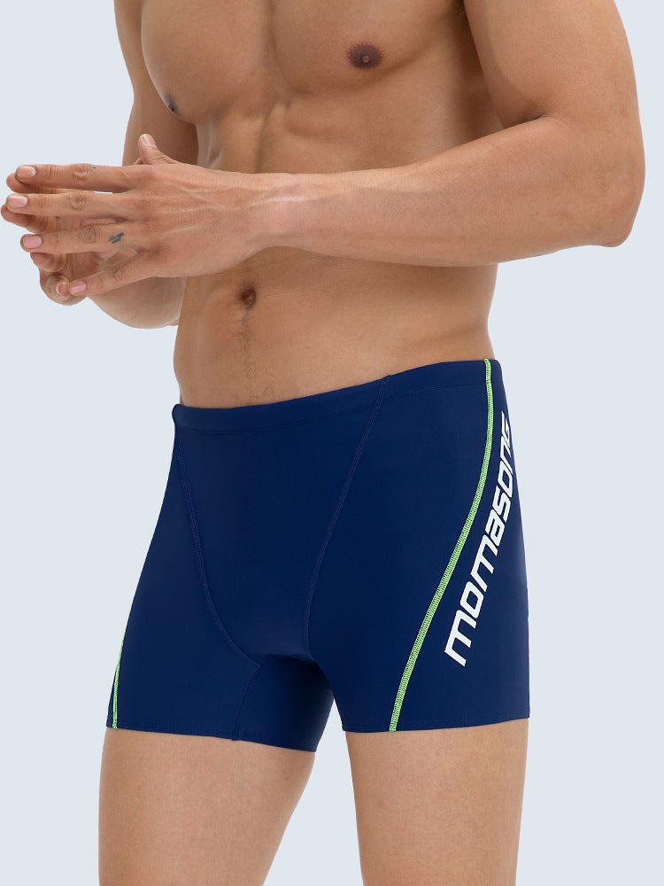 Momasong new swimming trunks plus size men''s boxer swimming trunks swimming cap professional swimming equipment suit hot spring - Image 4