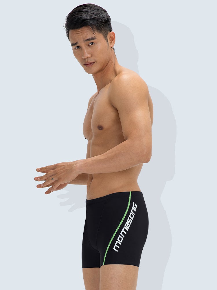 Momasong new swimming trunks plus size men''s boxer swimming trunks swimming cap professional swimming equipment suit hot spring - Image 3