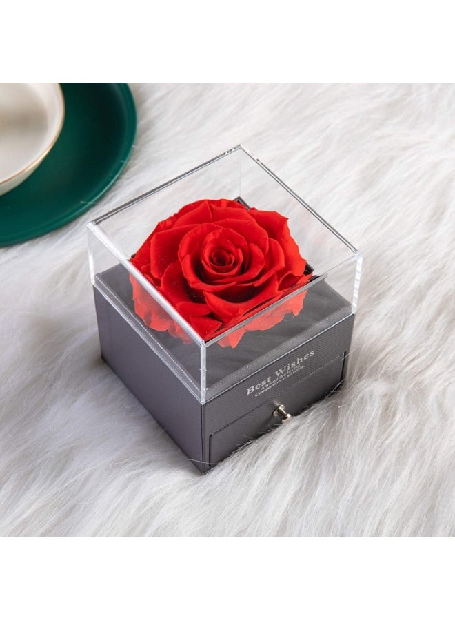 BeyondLuv Anniversary Birthday Gifts for Women, Wife, Love - Anniversary Wedding Gift For Wife Preserved Rose Flower With Heart Necklace| Gifts For Her/Gift Set Women/Ramadan Gift| womens day gifts  - Image 2