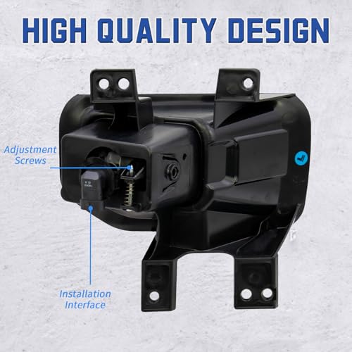 VPIMOZO Fog lights Compatible with 2015-2017 2015 2016 2017 Ford F150 Front Bumper Lamp Assembly with Bulbs Clear Lens Driver&Passenger Side OEM Number FL3Z15201B FL3Z15200B - Image 3