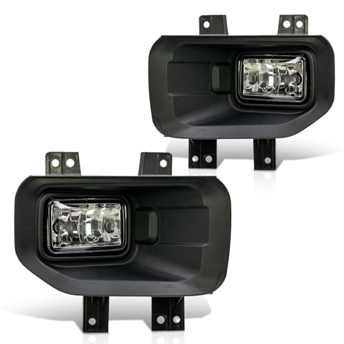 VPIMOZO Fog lights Compatible with 2015-2017 2015 2016 2017 Ford F150 Front Bumper Lamp Assembly with Bulbs Clear Lens Driver&Passenger Side OEM Number FL3Z15201B FL3Z15200B - Image 1
