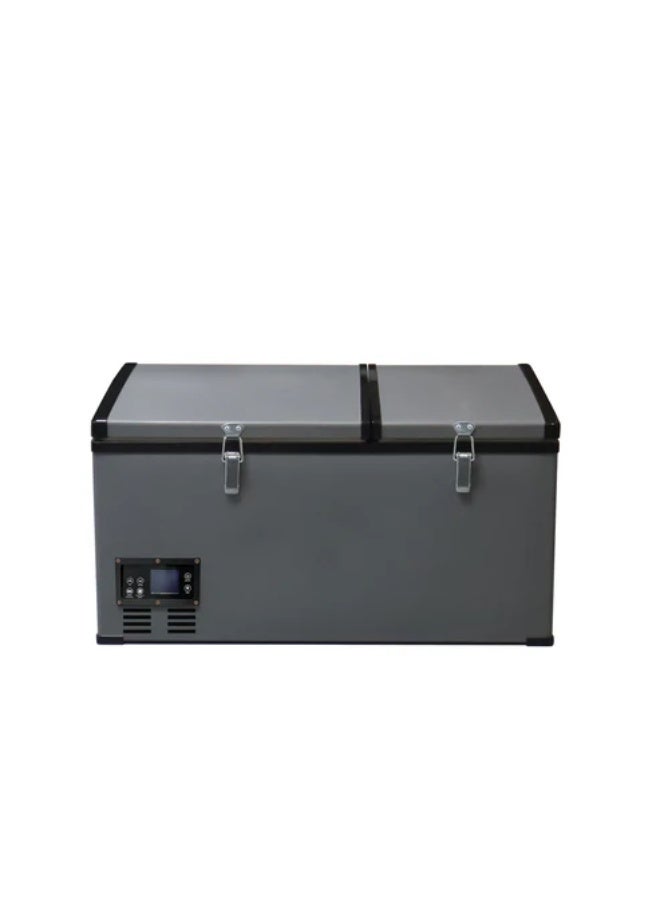 كروني ثلاجة/فريزر محمولة للسيارات BCD80 بسعة 80 لترًا، تتميز بشاشة LCD للتحكم في درجة الحرارة، وتصميم ببابين، وهي مناسبة للمركبات الترفيهية والشاحنات والاستخدام الخارجي. تتراوح درجة الحرارة بين -20 و10 درجات مئوية. - Image 5