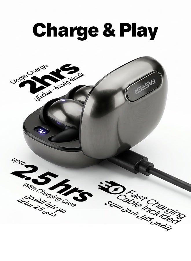 Faster Wireless Sleep Earbuds with Advanced ANC Active Noise Cancelling & Transparency Mode, Ultra Compact In-Ear Bluetooth 6.0 Sleep Headphones, 3 White Noise Modes, Touch Controls, 13 Hours Playtime with 200mAh Charging Case (Beige) - Image 3