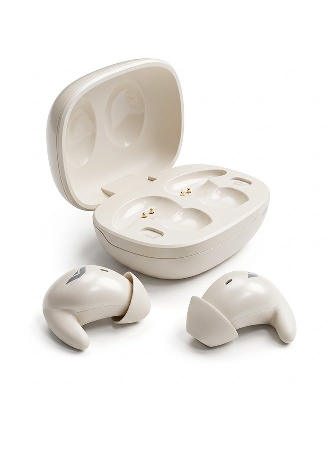 Faster Wireless Sleep Earbuds with Advanced ANC Active Noise Cancelling & Transparency Mode, Ultra Compact In-Ear Bluetooth 6.0 Sleep Headphones, 3 White Noise Modes, Touch Controls, 13 Hours Playtime with 200mAh Charging Case (Beige) - Image 1