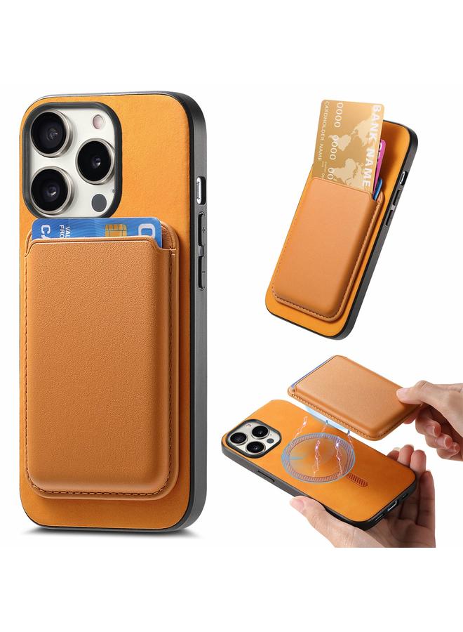 S-TOP Case For iPhone 14 Pro Max Retro Magsafe Card Bag PU Back Cover Phone Case - Image 1
