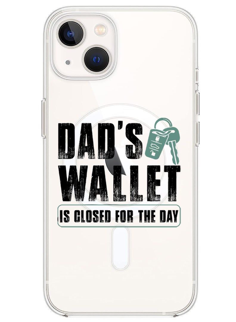 Theodor Magnetic Case for iPhone 13 6.1-inch Compatible with MagSafe Wireless Charging, Shockproof Phone Bumper Cover Dads wallet Black copy - Image 1