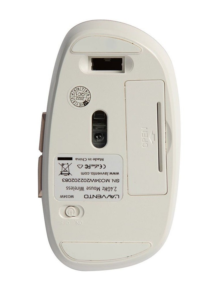 LAVVENTO L'AVVENTO (MO34W) 2.4GHz Wireless Mouse - White*Gold  - Image 3