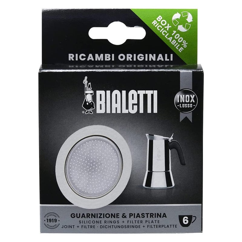 Bialetti 800412 Spare Parts, Includes 1 Gasket and 1 Plate, Compatible with Venus, Kitty, Musa and Class (6 Cups) - Image 1