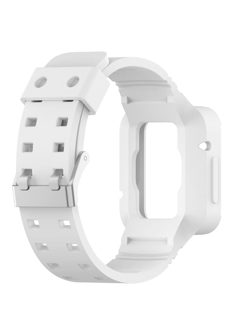 Replacement Wrist Band Compatible with Xiaomi Redmi Watch 2 Lite/Mi Watch Lite/Poco Watch/Redmi Watch 2/Horloge 2, Adjustable Soft Silicone Wrist Strap with Cover (White) - Image 5