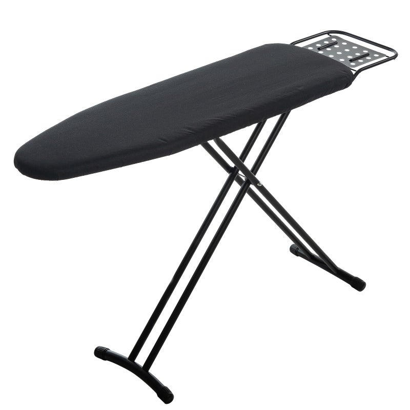 RAINHOL Ironing Board Full Size, RAINHOL 54"x13" Heavy Duty Compact Ironing Board with Iron Rest, Heat Resistant Cover with Ultra Thick Padding, Height Adjustable Sturdy Iron Stand, Black - Image 1