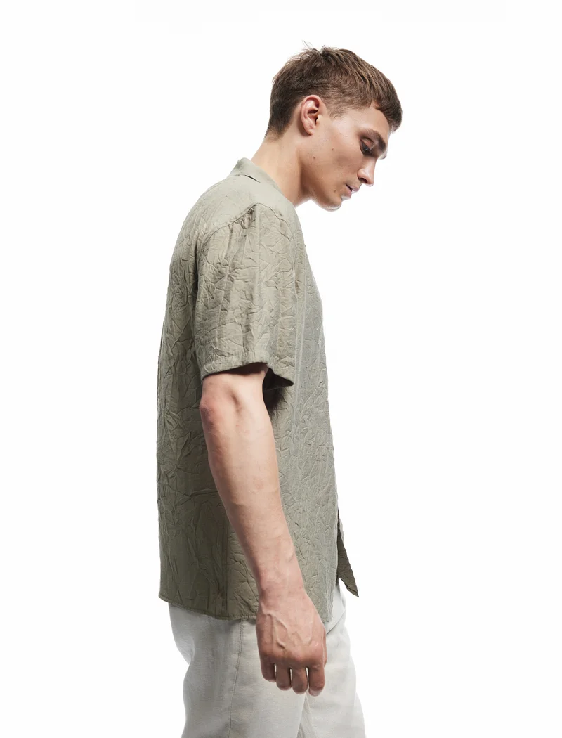كوتون Lapel Neck Shirt