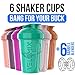 VELOMIX 6 PACK 20 OZ Protein Shaker Bottles for Protein Mixes Shaker Cups for Protein Shakes Small Shaker Bottle Pack Shaker Cup Shakers for protein Shakes Rose Garden 6 Pack - Image 4