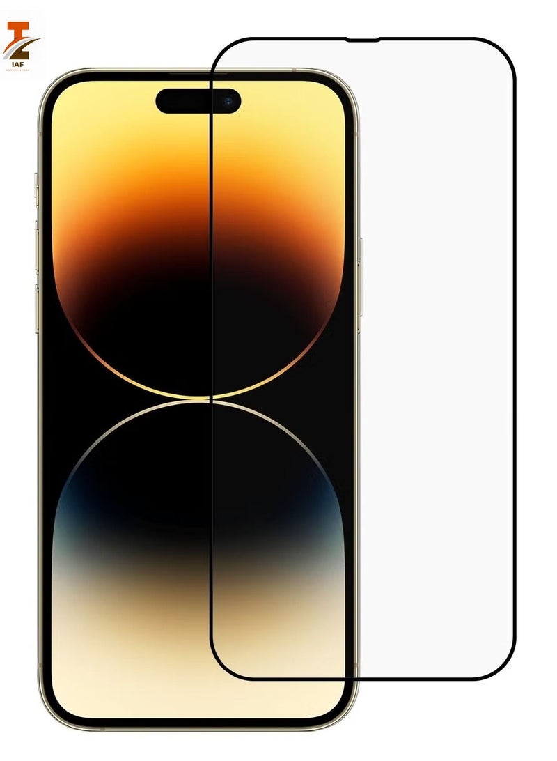 إيف غطاء كامل من الزجاج المقوى مصمم لهاتف آيفون 14 برو ماكس واقي شاشة 9H حماية عسكرية ضد الكسر سهلة التركيب خالية من الفقاعات حافظة صديقة للبيئة مقاس 6.7 بوصات - Image 1