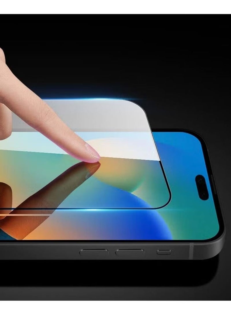 إيف غطاء كامل من الزجاج المقوى مصمم لهاتف آيفون 14 برو ماكس واقي شاشة 9H حماية عسكرية ضد الكسر سهلة التركيب خالية من الفقاعات حافظة صديقة للبيئة مقاس 6.7 بوصات - Image 2