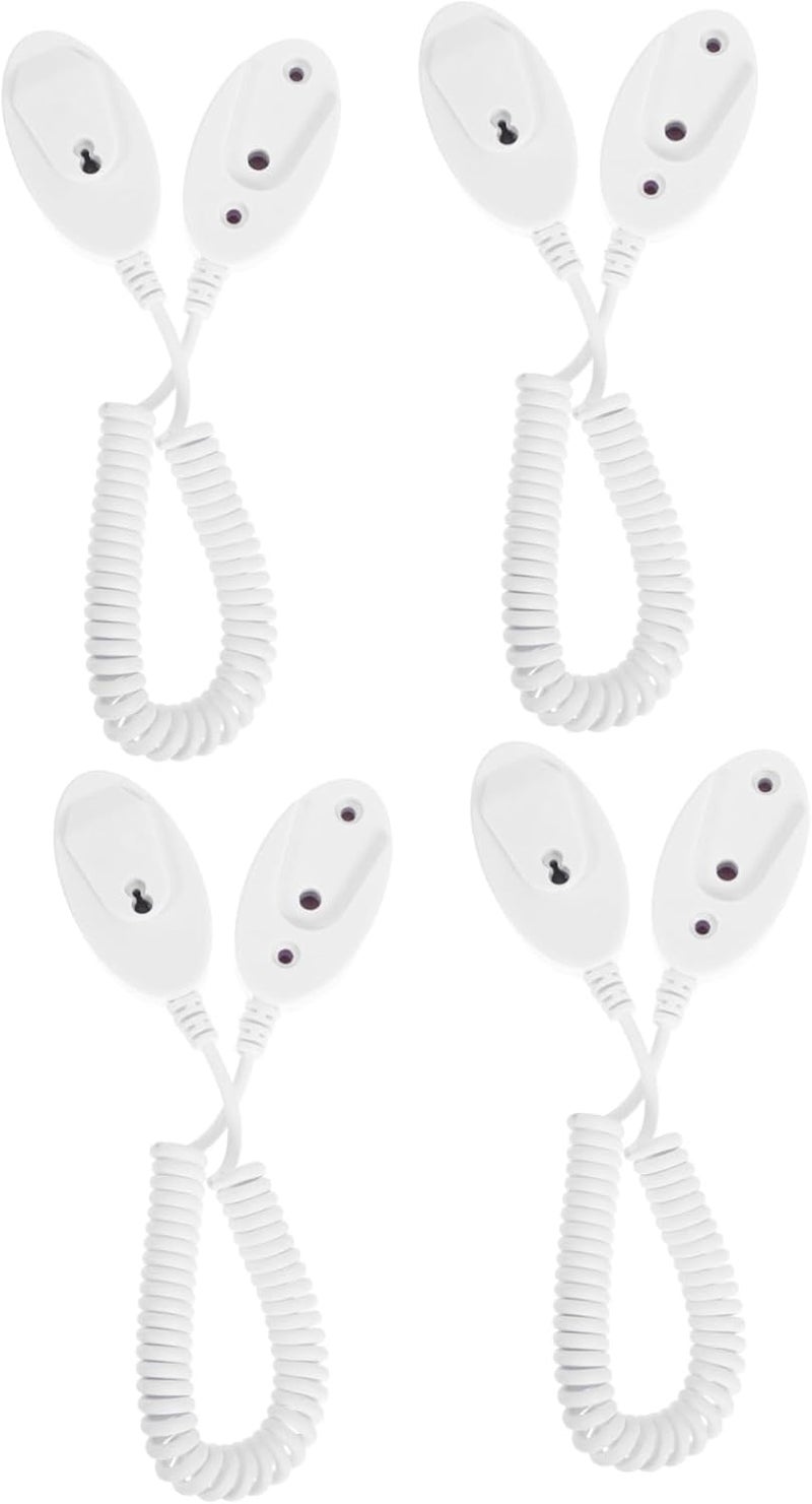 POPETPOP 4pcs Remote Control Cable Leash with Adhesive Hooks Portable Lost Tether Straps for Tv Air Conditioner and Media Remotes Self Adhesive Oval Holders for Home Hotel Restaurant Use - Image 1