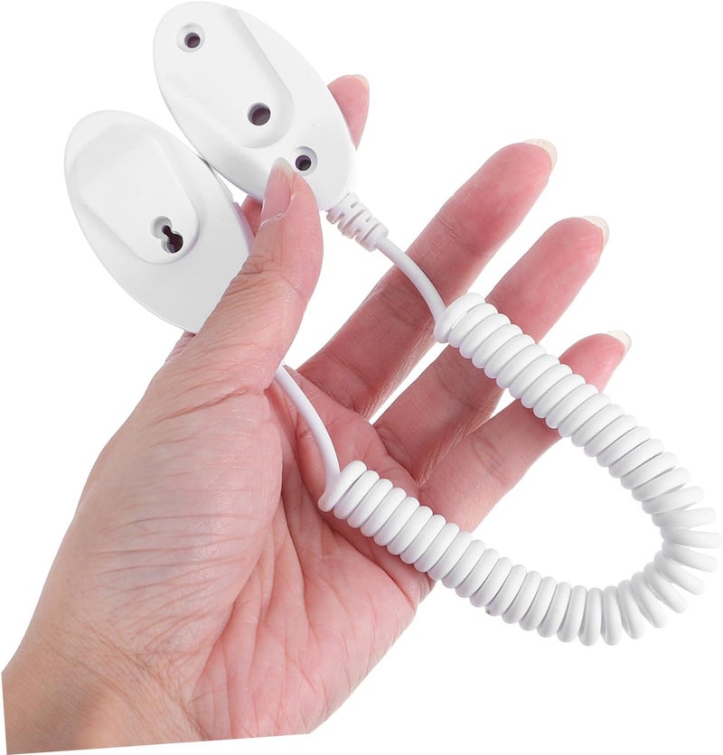 POPETPOP 4pcs Remote Control Cable Leash with Adhesive Hooks Portable Lost Tether Straps for Tv Air Conditioner and Media Remotes Self Adhesive Oval Holders for Home Hotel Restaurant Use - Image 3