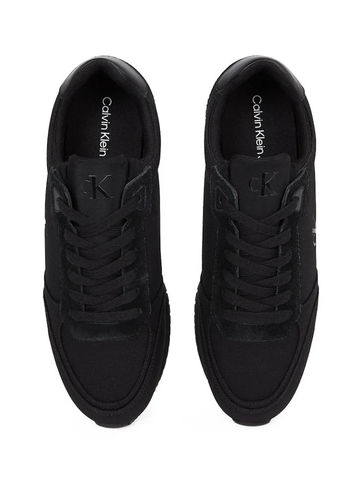 Calvin Klein Jeans RUNNER SOCK LACE UP CANVAS TRAINERS