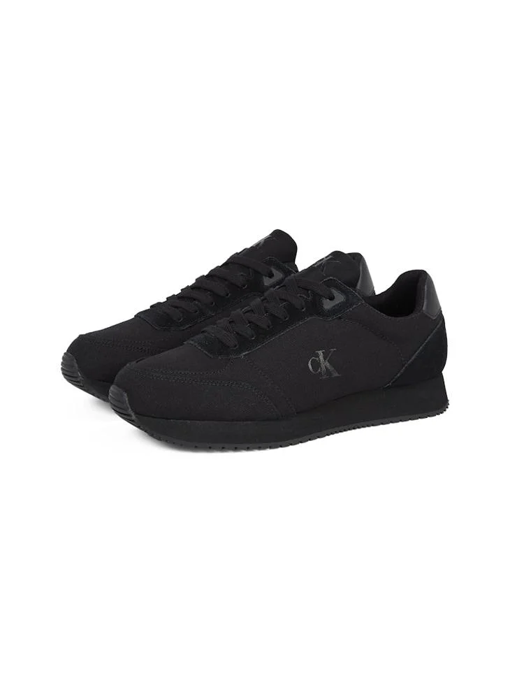 Calvin Klein Jeans RUNNER SOCK LACE UP CANVAS TRAINERS