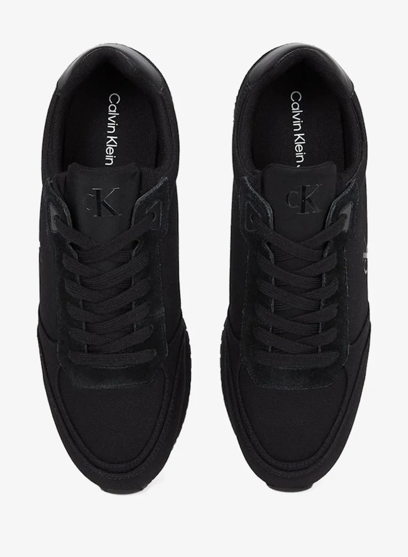 Calvin Klein Jeans RUNNER SOCK LACE UP CANVAS TRAINERS