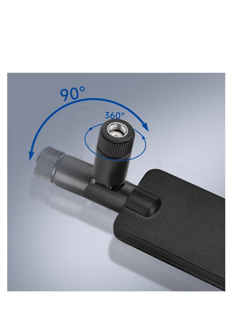 SYOSI Tri-Band WiFi 6E Antenna, 2.4GHz 5GHz 6GHz WiFi Antenna 5dBi MIMO RP-SMA Male Antenna for WiFi Router High-Speed Wireless Connections in Smart Homes and Offices (2-Pack) - Image 3