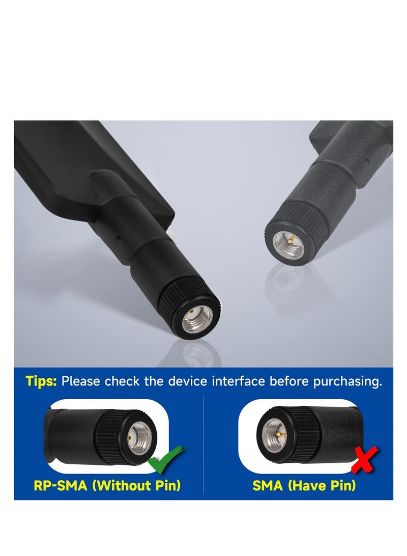 SYOSI Tri-Band WiFi 6E Antenna, 2.4GHz 5GHz 6GHz WiFi Antenna 5dBi MIMO RP-SMA Male Antenna for WiFi Router High-Speed Wireless Connections in Smart Homes and Offices (2-Pack) - Image 2