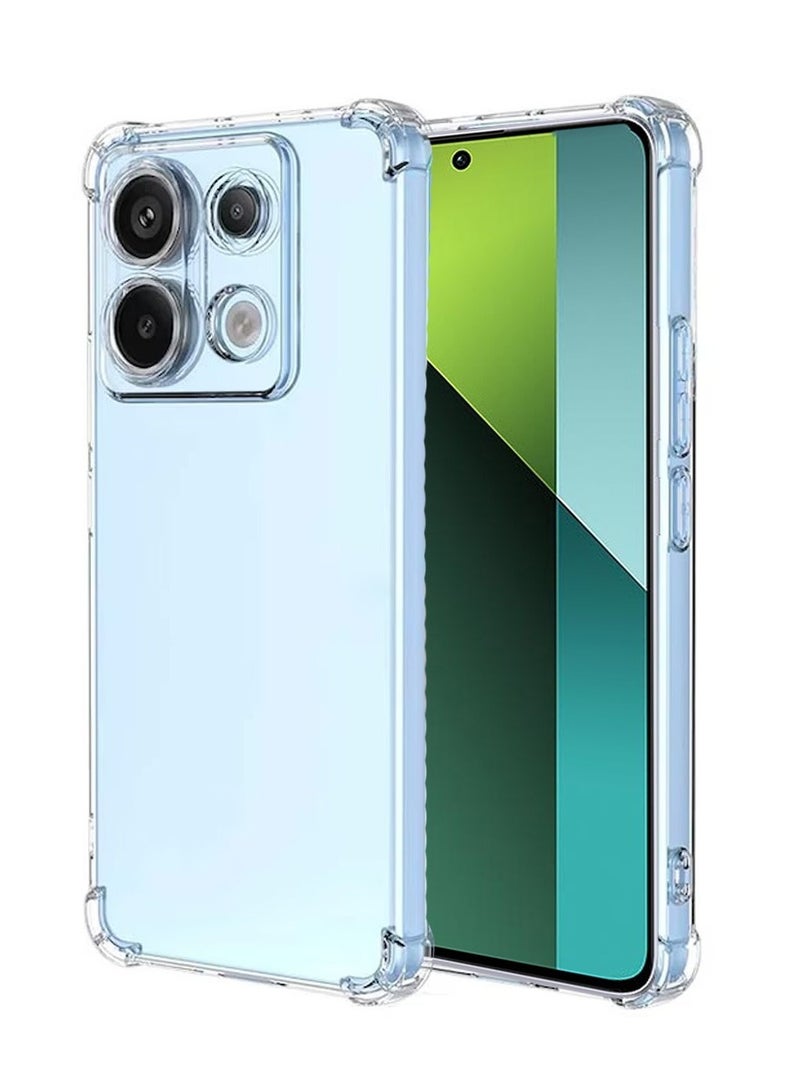Techie حافظة هاتف Xiaomi Redmi Note 13 Pro مصنوعة من مادة TPU مع غطاء خلفي واقٍ شفاف لحماية عدسة الكاميرا - Image 1