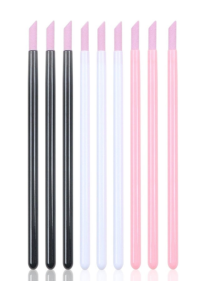JERCLITY 9 Pieces Quartz Stone Nail File Cuticle Pusher Pen Peeling Dead Skin Cuticle Remover Pen Nail Buffer Pen for Nail Art - Image 1