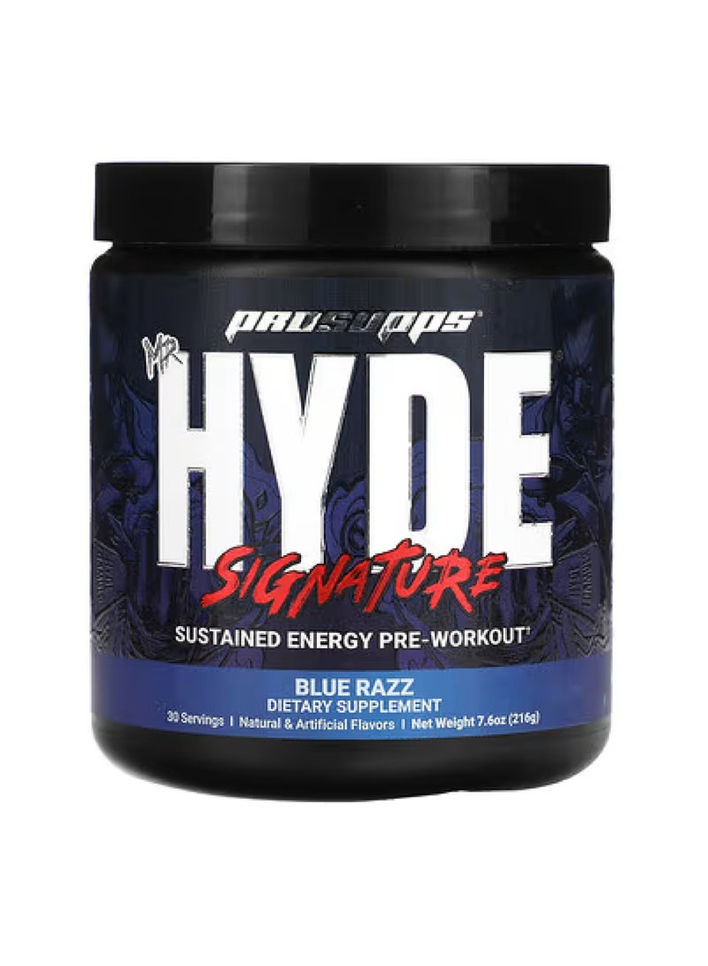 Mr. Hyde, Signature Sustained Energy Pre-Workout, Blue Razz, 7.6 oz (216 g)