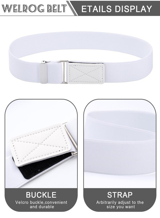 WELROG Kids Belts for Boys - Velcro Buckle Toddler Belt Elastic Adjustable Belt for Boys Girls(Black+White) - Image 3