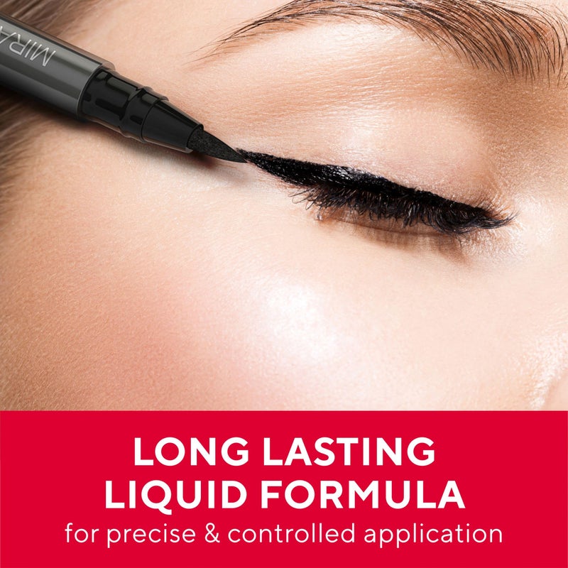 Mirabella Black Magic Marker Waterproof Liquid Eyeliner, Long-Lasting Smudge-Proof Matte Black Eyeliner with Felt Brush-Tip for Precise Controlled Application and Antioxidants Vitamin C and E - Image 2