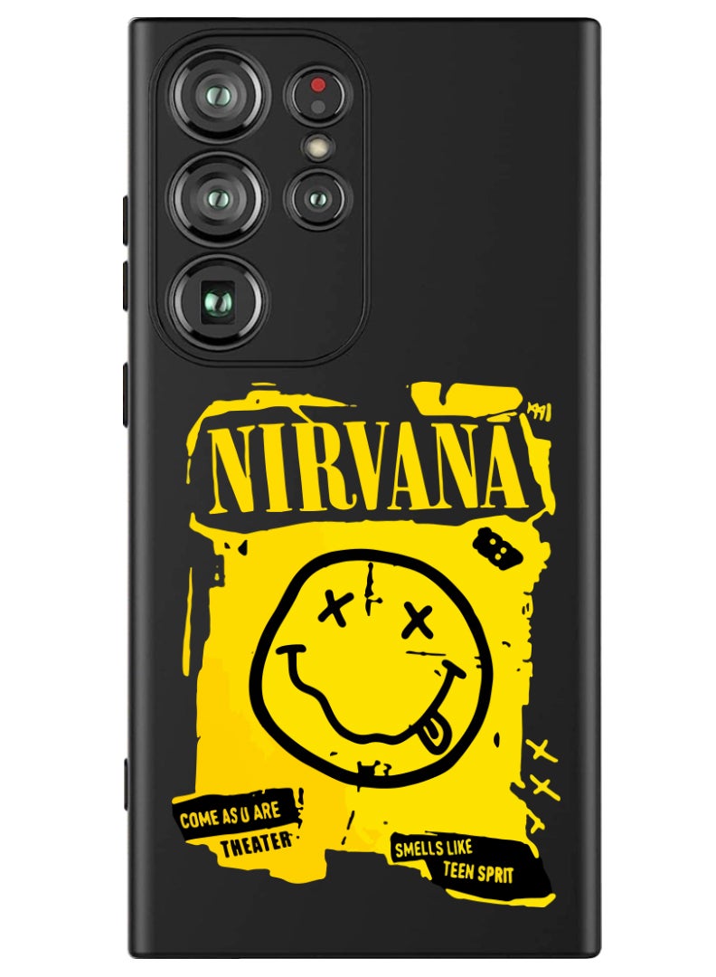 Theodor Protective Slim Fit Case Liquid Silicone Cover with Full Body Protection Anti-Scratch Shockproof Case For Samsung Galaxy S24 Ultra (Black) - Nirvana - Image 1