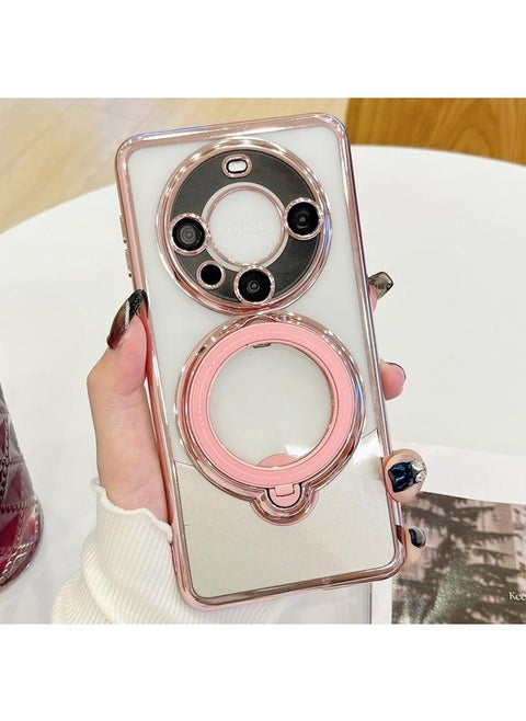 Case For Huawei Mate 60 Pro / 60 Pro+ Electroplating MagSafe 360 Degree Rotation Holder Shockproof Phone Case