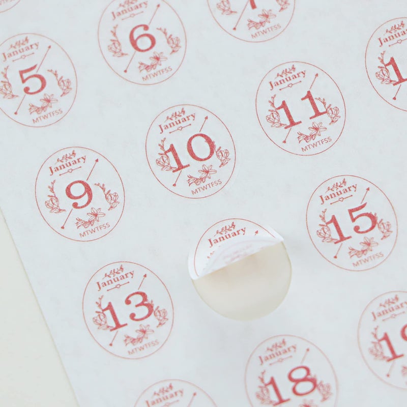 Aixoom 12 Monthly Date Stickers in Colors, 365 Daily Planner Number Stickers, Decorative Sticker Accessories for Customizing Undated Planners, Calendar, Notebooks - Image 4