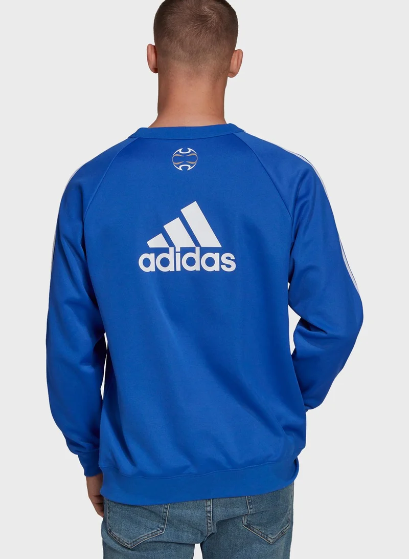 adidas سويت شيرت مزين بشعار يوفنتوس