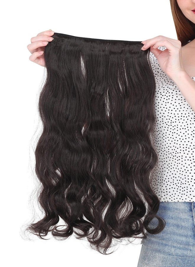 BeatStock Curly, Wavy Brown Hair Extension in Synthetic fibre, 22 inch Hair Extensions for Women's - Image 4