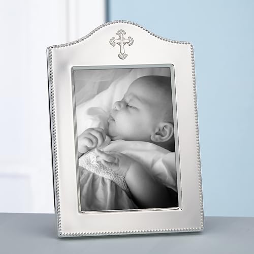 Reed & Barton إطار ريد وبارتون آبي كروس فضي 5" × 7"، 1.40 رطل، معدني - Image 3
