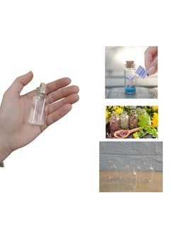Generic 4 pcs small Glass bottle with Cork Stopper - 7cm Transparent  - Image 1