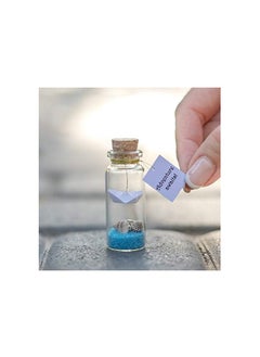 Generic 4 pcs small Glass bottle with Cork Stopper - 7cm Transparent  - Image 2