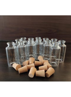 Generic 4 pcs small Glass bottle with Cork Stopper - 7cm Transparent  - Image 4