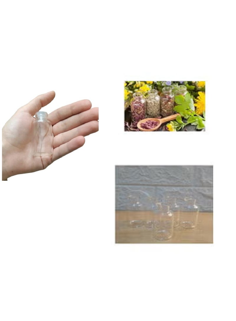 4 قطع من برطمانات الفلين الزجاجية الصغيرة - شفافة 7 سم - Image 1