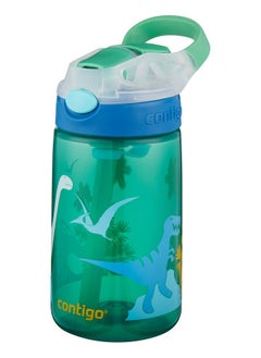 Contigo Contigo Kids Water Bottle Gizmo Flip Jungle Green Dino Autospout with Straw, BPA Drinks Bottle, Leak-Proof, Ideal for Kindergarten, School and Sports, 420 ml,Whit  - Image 3